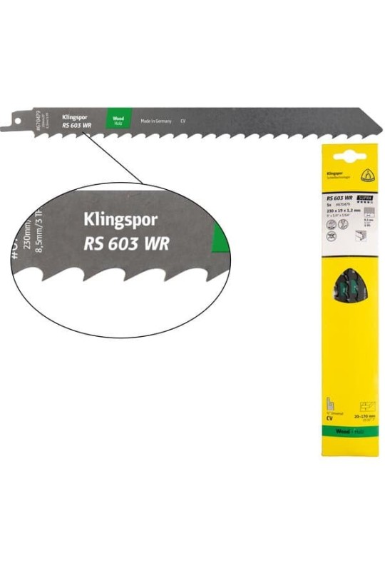 Полотно для шабельної пилки Klingspor RS 603 WR Supra (230мм)