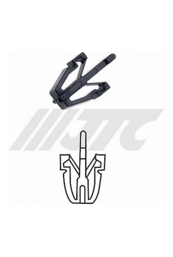 Автомобильная пластиковая клипса крепежная кожух радиатора, уп 200 шт. JTC RD07