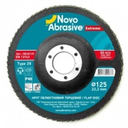 Круг пелюстковий торцевий (125x22,23) P40 NovoAbrasive Extreme (NE40125)